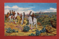 Preview: Ansichtskarte Künstler Dot Larsen AK The Signal 1950er Jahre Indianer First Nations Ureinwohner USA Amerika Vereinigte Staaten